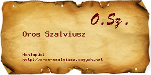 Oros Szalviusz névjegykártya